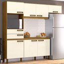 Ver imagem 1 de Cozinha Compacta Paradise 7 Portas 2 Gavetas Nature/off White - Pnr Móveis