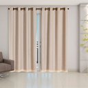 Ver imagem 1 de Cortina Blackout PVC Prata com Voil 2,80 M x 2,30 M - Avelã