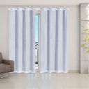 Ver imagem 1 de Cortina Blackout PVC Prata com Voil 2,80 M x 2,30 M - Branco