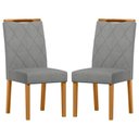 Ver imagem 1 de Cadeira para Mesa de Jantar Sarah Kit 2 Peças Ype Linho Cinza Claro – New Ceval