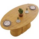 Ver mais imagens de Mesa de Jantar 6 Lugares Orgânica Tampo Elipse 183cm Degas D05 Cedro - Lyam Decor