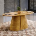 Ver imagem 1 de Mesa de Jantar 6 Lugares Orgânica Tampo Elipse 183cm Degas D05 Cedro - Lyam Decor