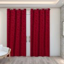 Ver imagem 1 de Cortina em Tecido Jacquard 2,70 m x 2,30 m:Vermelha