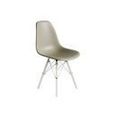 Ver imagem 3 de Conjunto 2 Cadeiras Eames Estilo Moderno em Ferro Branco com Assento Fendi