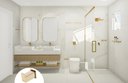 Ver imagem 3 de Cabide de Parede Banheiro 4,5cm em Aço Inox Dourado Linha Larissa Stainless