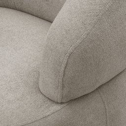 Poltrona Decorativa Giratória Sala de Estar Living Seven F04 Bouclê Castor - Lyam Decor - 3
