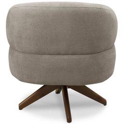 Poltrona Decorativa Giratória Sala de Estar Living Seven F04 Bouclê Castor - Lyam Decor - 11