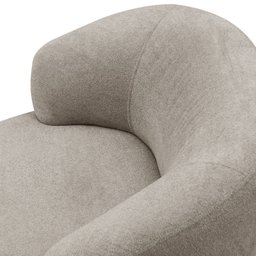 Poltrona Decorativa Giratória Sala de Estar Living Seven F04 Bouclê Castor - Lyam Decor - 4