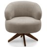 Poltrona Decorativa Giratória Sala de Estar Living Seven F04 Bouclê Castor - Lyam Decor - 9