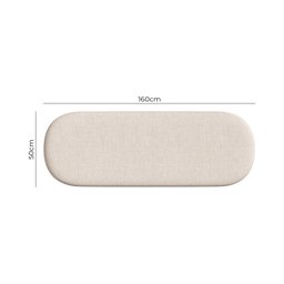 Painel Cabeceira Amaú Queen em Linho Reforçado com Eucalipto:bege - 3