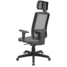 Cadeira Brizza Presidente com Mecanismo Autocompensador e Apoio de Cabeça Cinza - Plaxmetal - 3