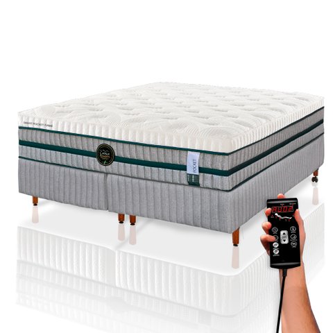 Colchão de Látex Smart Pocket Firme - Solteiro King 96x203cm - Box e Kit Spa