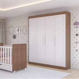 Guarda-Roupa Infantil 2669 4 Portas e 3 Gavetas Linha Mandolate Plus Multimoveis - 3 Guarda-Roupa Infantil 2669 4 Portas e 3 Gavetas Linha Mandolate Plus Multimoveis - 3