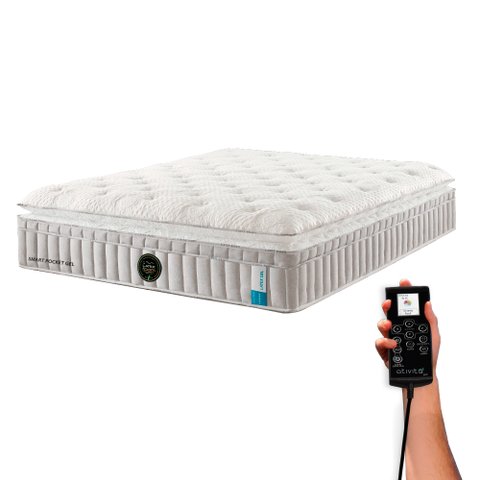 Colchão Queen Latex Foam de Látex Smart Pocket Gel - 158x198cm - Kit Spa