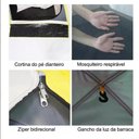 Ver imagem 3 de Barraca Acampamento Camping Automatica Monta Sozinha Proteção UV 2 Pessoas 3 Janelas Varanda Fá