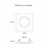 Spot Embutir MR11 Quadrado Branco Face Plana - SaveEnergy - 2