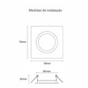 Ver imagem 2 de Spot Embutir MR11 Quadrado Branco Face Plana - SaveEnergy