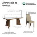 Ver imagem 5 de Conjunto Sala de Jantar Tampo de Vidro 6 Cadeiras Rustic/Branco/Imperial Pienza Madesa