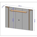 Ver imagem 3 de Rack com Painel para TV até 75 Polgadas com LED Pés Madeira Maciça Guarapari Espresso Moveis