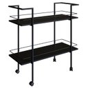Ver imagem 1 de Carrinho Bar Industrial com Rodizios P1036 Preto Pp Milani Store