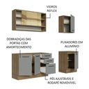 Ver imagem 5 de Cozinha Completa Madesa Agata 180002 Com Armário E Balcão (sem Tampo E Pia) - Rustic/cinza