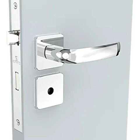 Fechadura Soprano Icaroway Reta Banheiro Cromado Ros24 40x53