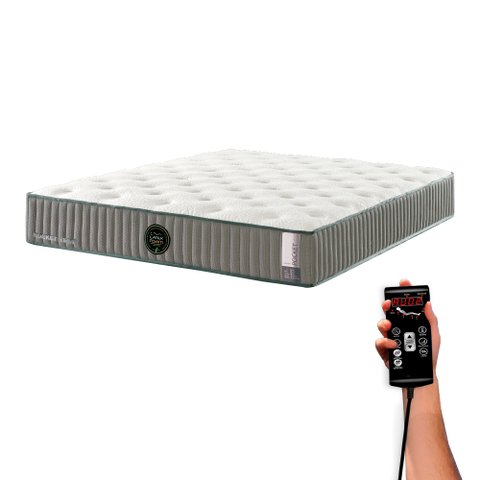 Colchão Casal Latex Foam de Látex Pocket Firme - 138x188cm - Kit Spa