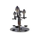 Ver imagem 6 de Porta Bebidas Dispenser Bar Butler Whisky Pinga Vodka Dosador Giratório Aço Inoxidável 4 Garrafas