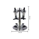 Ver imagem 2 de Porta Bebidas Dispenser Bar Butler Whisky Pinga Vodka Dosador Giratório Aço Inoxidável 4 Garrafas