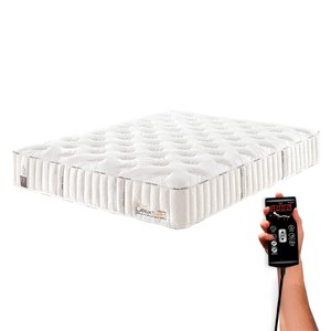 Colchão Queen Latex Foam de Látex Natural Médio - 158x198cm - Kit Spa