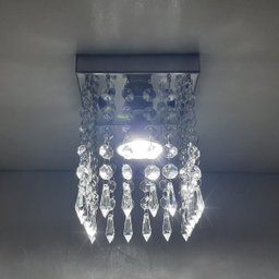 Lustre Em Cristais Acrílicos Alto Brilho Com 15 Cm De Altura - 4