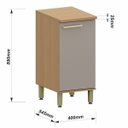 Ver imagem 3 de Balcão para Cozinha 100% MDF 40 cm 1 Porta Dulce Freijó/Cinnamon