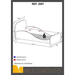 Mini Cama Infantil 2667 Linha Nuvem - 3