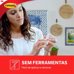 Gancho Suporte Grande Adesivo Command 3m Suporta até 2,3kg - 3