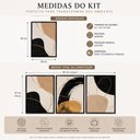 Ver imagem 3 de Kit 3 Quadros Decorativos Abstratos A3 para Sala Moderna:Preto