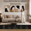 Ver imagem 6 de Kit 3 Quadros Decorativos Abstratos A3 para Sala Moderna:Preto
