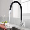 Torneira para Cozinha de Parede Bica Flexível Gourmet Preto Del Metais - 2