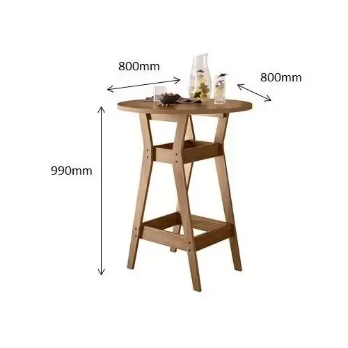 Conjunto Mesa Bistro com 4 Banquetas Cedro Gold Celta Moveis - 3