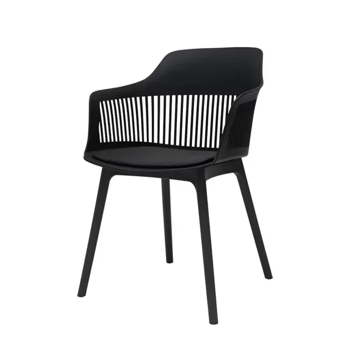 Ver imagem 2 de Kit 05 Cadeiras Marcela Preta Sala Cozinha Jantar Preto