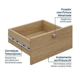 Guarda Roupa 6 Módulos 6 Portas 6 Gavetas Frame Cabecasa MadeiraMadeira   - 6