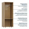 Guarda Roupa 6 Módulos 6 Portas 6 Gavetas Frame CabeCasa MadeiraOriginals - 5