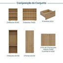 Ver imagem 3 de Guarda Roupa 6 Módulos 6 Portas 6 Gavetas Frame CabeCasa MadeiraOriginals