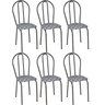 Kit 6 Cadeiras para Cozinha sem a Mesa de Ferro Cromo 004 4 Pc - 1