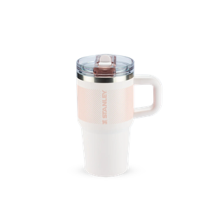 Copo com Canudo Flip Straw Quencher Stanley Protour 591ml - Rose Quartz
