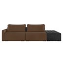 Ver imagem 6 de Sofá Ilha 2 Lugares Living 232cm Modulado Sala Lary Veludo/pu Pto K01 - D’Rossi