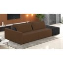 Ver imagem 2 de Sofá Ilha 2 Lugares Living 232cm Modulado Sala Lary Veludo/pu Pto K01 - D’Rossi
