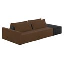 Ver imagem 1 de Sofá Ilha 2 Lugares Living 232cm Modulado Sala Lary Veludo/pu Pto K01 - D’Rossi