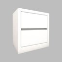 Ver imagem 2 de Mesa de Cabeceira 54cm 2 Gavetas Branca 100% Mdf Casa Lar Cor:branca