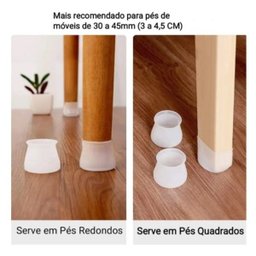Kit Protetor Pés de Cadeira Silicone 16 Peças Bene Casa - 2