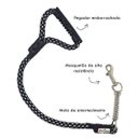 Ver imagem 4 de Conjunto Peitoral, Guia e Cinto para Cachorro - Tamanho Gg - Modelo Preto